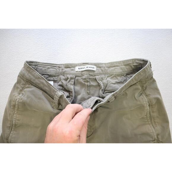 Mavi Jeans Matteo Stretch Shorts Gray Flat Khaki Chinos Mens Size 32 - Picture 3 of 7
